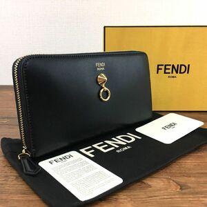 ☆送料無料☆ 未使用品 FENDI ジップラウンドファスナーウォレット 8M0299 ブラック バイザウェイ 箱付き 104