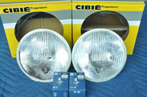 CIBIE シビエ　ヘッドライトセット　180φ　Ｈ4ハロゲン　ポジション球付き　ローバーミニ　クラシックミニ　ミニクーパー　ジムニー
