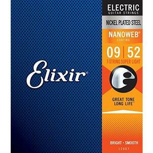 Elixir 7-STRING エレキギター弦 12007 NANOWEB SUPER LIGHT 09-52 ７弦 正規品