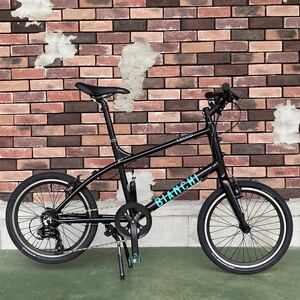 DAC1 美車 BIANCHI ビアンキ LECCO レッコ ブラック 7段変速 2021年モデル サイズ43 スタンド付き 20インチ ミニベロ 小径車 SHIMANO 7SP