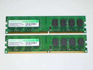 ◆Blitz製 PC2-6400 (DDR2-800) 4GB（2GB×2枚組）完動品 即決！★送料120円