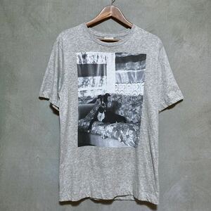 2022/ss DRIES VAN NOTEN ドリスヴァンノッテン デジタル フォトプリント クルーネック Tシャツ 半袖 カットソー size.M グレー 杢 犬 美品