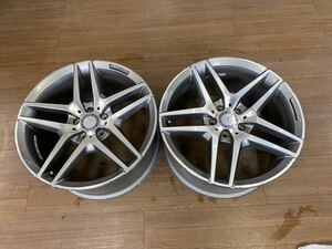 ベンツ Sクラス W222 AMG 純正 19インチ リア用アルミホイール 2本 A2224010100. 9.5Jx19H2ET38中古