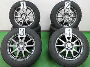 4本 Humanline 16インチ ホイール 6.5J +38 5H 114.3 スタッドレス TOYO OBSERVE GIZ 2022年 205/65R16 エスティマ ヤリスクロス カムリ ES