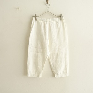 フォグリネンワーク fog linen work *リネンクロップドパンツ*オフホワイト半端丈麻イージー(33-2403-844)【22D42】