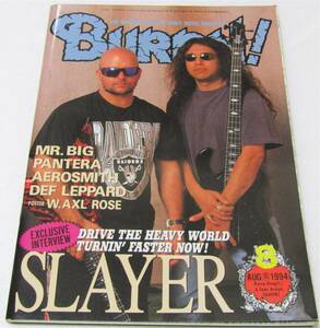 BURRN 1994年 SLAYER MR.BIG パンテラ ポスター付属