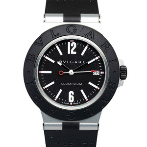 ブルガリ ブルガリブルガリ 腕時計 BB40AT 自動巻き ブラック文字盤 アルミ ラバー メンズ BVLGARI 【中古】