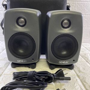 送料無料 美品 即決 連番ペア 専用バッグ付 Genelec 6010B スタジオ向け 小型パワードモニタースピーカー ジェネレック