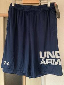 ★未使用 ショート パンツ 短パン タグ付き アンダーアーマー UNDER ARMOUR UAテック スポーツ ネイビー 紺色 MDサイズ メンズ 定価3000円