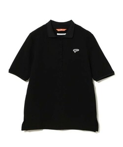 送料0 新品 S 黒 ビームス ゴルフ BEAMS GOLF ORANGE LABEL パールニット ポロシャツ カットソー 半袖 Tシャツ トップス 66 スポーツ 女性