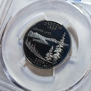 準最高鑑定 PCGS RP69DCAM 2005 オレゴン州 アメリカ50州25セント硬貨　アンティークコイン　モダンコイン