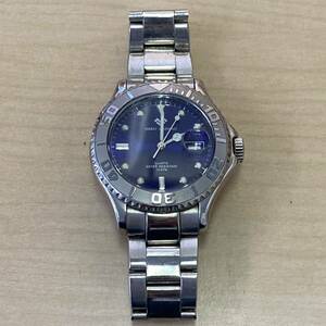 【TH0514】 MARIO VALENTINO マリオバレンチノ 腕時計 シルバーカラー 文字盤 青 ネイビー クオーツ 不動品 MV-4800 キズあり 汚れあり