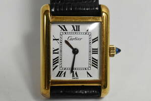 Cartier　カルティエ　マストタンク　手巻き　腕時計　18K　GOLD ELECTRO PLATED 動作確認済み