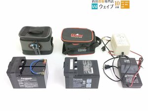 【東京都大田区店頭渡しor佐川着払発送】スズミ 電動リール用充電式バッテリー BT-108-12A、洪進産業 PB-100B 計2点 ジャンク品