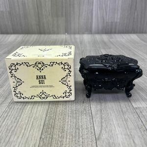 ■C-530 ANNA SUI アナスイ コスメティックス リミテッドミニチュアボックス 収納 ジュエリーボックス ミラー ブラック 未使用保管品