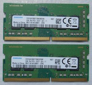 SAMSUNG DDR4 2400T PC4-19200 メモリ ８GB×2枚 計１６GB ノートPC用 ⑩