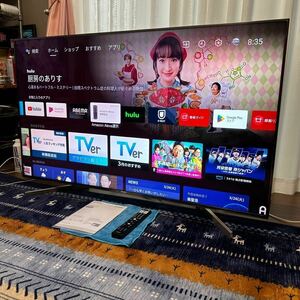 【超美品】SONY BRAVIA 55v型/KJ-55X9000F/Android 4K液晶TV/2018年/YouTube Netflix Amazon prime.U-NEXT Hulu Disney +等/ネット動画対応