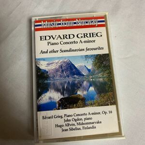 カセット　パーヴォ・ベルグルンド指揮　ジョン・オグドン、ピアノ　「スェーデン狂詩曲」「フィンランディア」グリーク「ピアノ協奏曲」