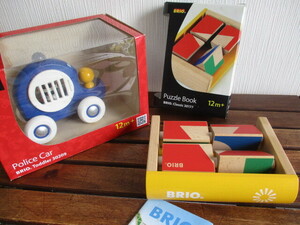 ■BRIO/ブリオ 木のおもちゃ 2点 パズルブック & ポリスカー 12m+