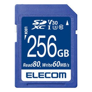 SDXCメモリカード 256GB データ復旧付 UHS-I・UHSスピードクラスClass3・ビデオスピードクラスV30に対応: MF-FS256GU13V3R