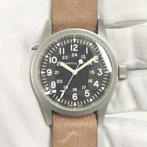 【訳あり】ハミルトン H69439531 カーキフィールド メカニカル 38ｍｍ 手巻き 箱・保付き 黒文字盤 革ベルト H694390 HAMILTON