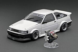 【Web限定70台モデル】IG2968 ignition model 1/18 RWB AE86 White/Black With Engine イグニッションモデル エンジン付き