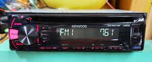 ♪委0903♪中古☆KENWOOD/ケンウッド☆1DIN☆オーディオデッキ☆U300R☆CD/USB/iPhone.iPod/AUX/AM/FM☆動作品♪