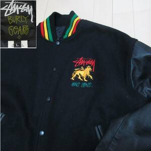 ★即決送込★滅多にでない 90s USA製 STUSSY スタジャン ラスタ Varsity Jacket japan limited old oldstussy オールド ステューシー l xl