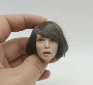 アクションフィギュア　1/6 女性ヘッド　開口　セクシー口元　ハーフ美人　植毛ヘアー　12インチ　カービングスカルプ