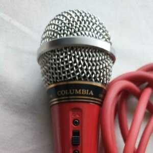 【激レア】 Columbia ★ コロンビア 赤 レッド マイク カラオケ DM-85　カラオケマイク 昭和 レトロ DM 85