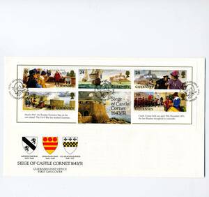 英領ガーンジー島 GUERNSEY 1993年 ◆キャッスル・コーネット FDC 初日 公式 エンタイア 封書 1枚 綺麗 送料無料 ◆v-276