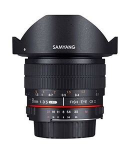 SAMYANG 単焦点魚眼レンズ 8mm F3.5 ソニー αA用 APS-C用 フード脱着式