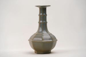 【萬古】中国古美術 南宋 汝窯 青磁 花瓶 花器 茶道具 古玩 骨董品 唐物 時代物 当時物 置物