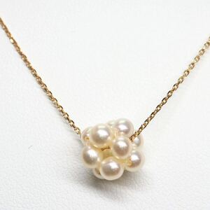 TASAKI(田崎真珠)《K18 本真珠ネックレス》A 2.3g 約39.5cm pearl necklace パール jewelry EA2/EA2