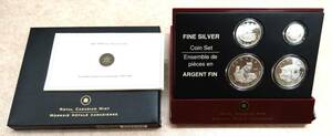 ◇ Royal Canadian Mint ロイヤル カナディアンミント The Canadian Lynx 2005年 FINE SILVER Coin Set 4枚セット ◇