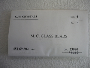 8884.未使用 チェコビーズ M.C.GLASS BEADS ブルー×パープル