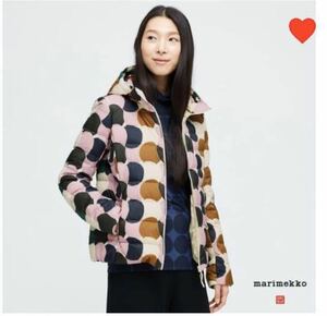 【サイズL 新品】日本未発売 マリメッコ ユニクロ コラボ★ウルトラライトダウンジャケット フード marimekko uniqlo ultra light down