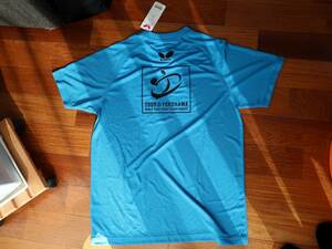 バタフライ (Butterfly)　卓球 世界選手権 2009 横浜大会 記念Tシャツ 青（水色） Lサイズ 未使用品 送料無料