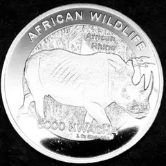 e318 サイ　アフリカ　2016年　記念コイン　美品　貿易銀　銀貨