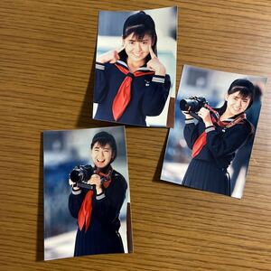 南野陽子生写真３枚セットパート2 セーラー服姿　カメラマン