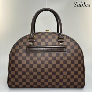 1円【新品未使用】 LOUIS VUITTON ルイヴィトン N41455 ダミエ ノリータ ハンドバッグ トートバッグ レディース エベヌ ブラウン系