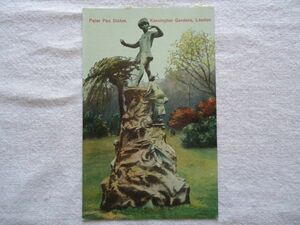 【絵葉書1枚】 Peter Pan Statue, Kensington Gardens -LONDON /ヴィンテージ 都市 街 建築物 ケンジントン ピーターパン ハガキ 21-【7】