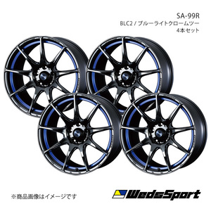 WedsSport/SA-99R フィット/フィットアリア GD1/2/3/4/5/6/7/8/9 アルミホイール4本セット【17×6.5J 4-100 INSET42 BLC2】0073871×4