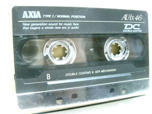 使用済み　中古　カセットテープ　富士AXIA　AU-1ｘ46　Type1　ノーマル　46分　1本　爪あり　No722　スリムケース