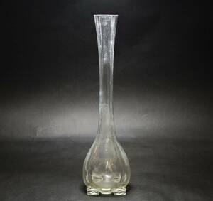 大幅値引き企画◆ 英国 ガラス 大花瓶 高さ39.5cm 西洋アンティーク 洋館 ヨーロッパ　花瓶 花器 ベース 40-12