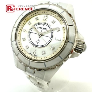 CHANEL シャネル H2570 J12 8P ダイヤ クォーツ 腕時計 ホワイト レディース【中古】