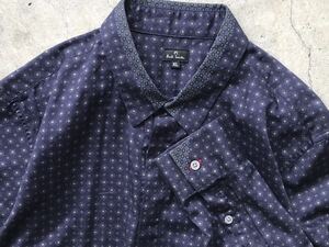 美品 Paul Smith 長袖シャツ XL ポールスミス メンズ 総柄 ペイズリー 花柄