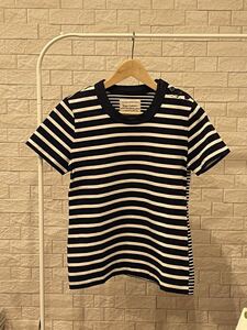 Nigel Cabourn 半袖Tシャツ 8サイズ ボーダー バスク MADE IN JAPAN ナイジェルケーボン ネイビー×ホワイト 日本製