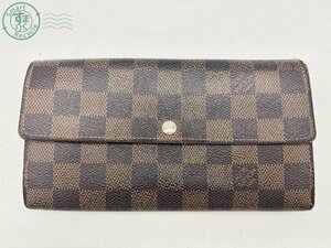 2405601184　▲ LOUIS VUITTON ルイヴィトン N61734 CA3180 ダミエ ポルトフォイユサラ 二つ折り 長財布 ウォレット レディース 小物 中古