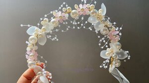 A214J☆新品可愛い ヘアピン ヘアアクセサリー パール ヘア飾り 髪飾り 女の子 子供 プリンセス ヘア飾りティアラ 結婚式 発表会 A